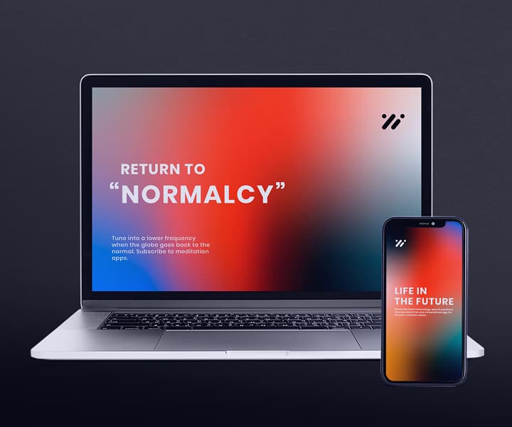 The meditation app on a Laptop and a Smartphone